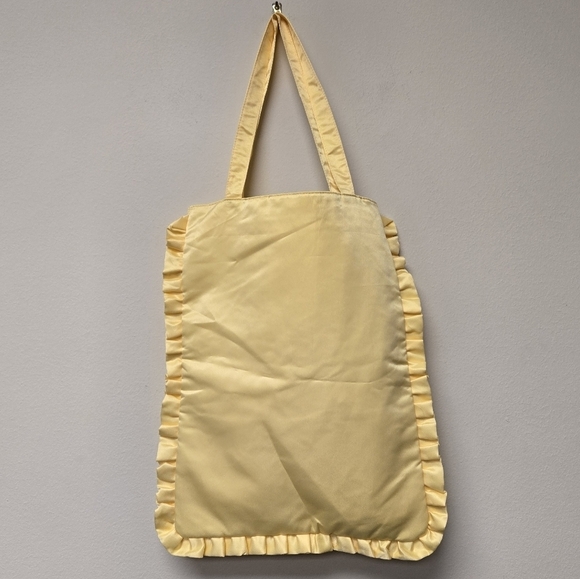 Sanrio Pompompurin Enjoy Idol Tote Bag Yellow Satin - Picture 5 of 14